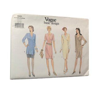 Vogue 1661 Misses Dress Shirt Skirt Sewing Pattern Sizes 6-8-10 uncut 1995
